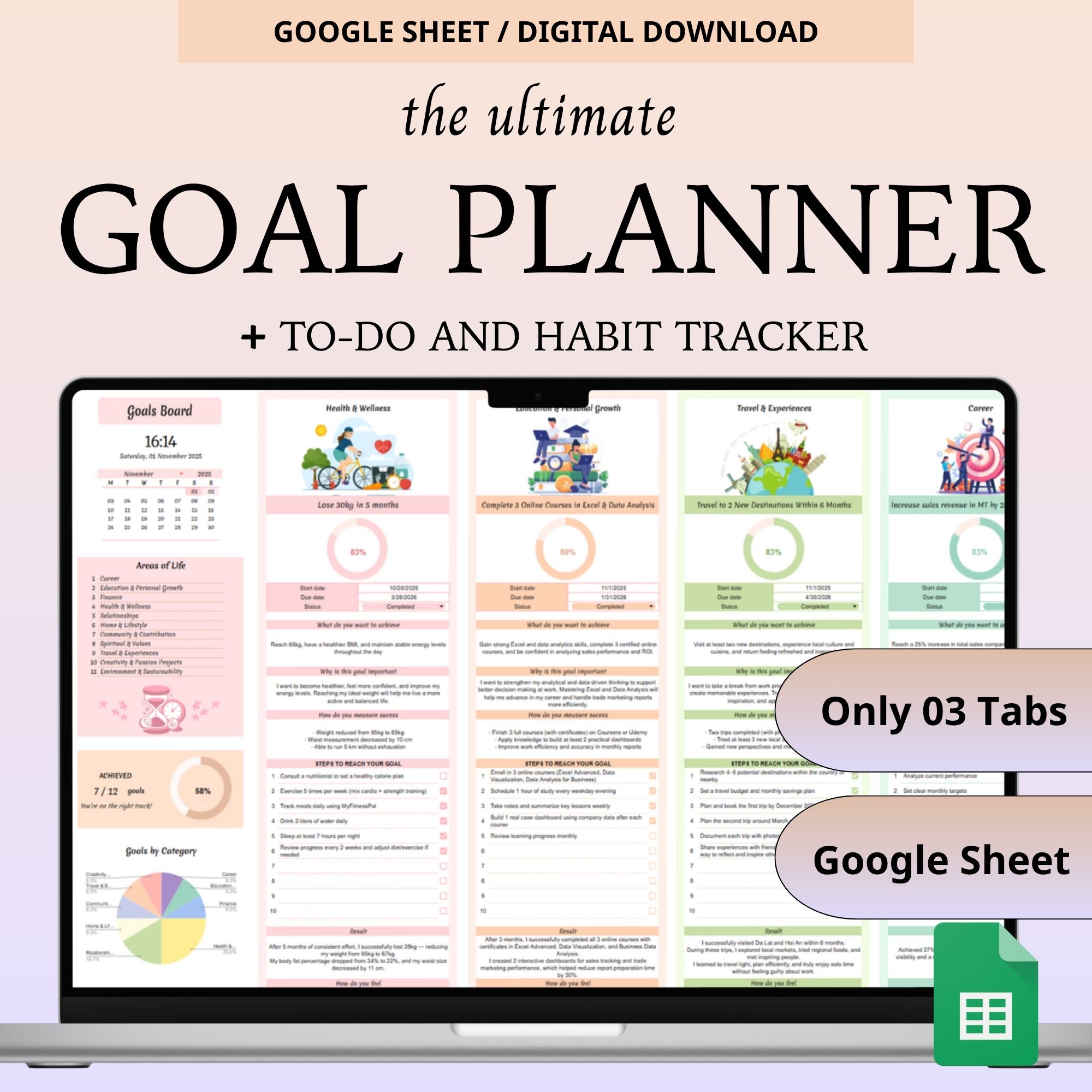 goal planner, goal tracker, goal setting sheet, vision board, task tracker, yearly goals, monthly goals, smart goal worksheet, long term goals, new years resolution, short term goals, new year goals, life goal planner